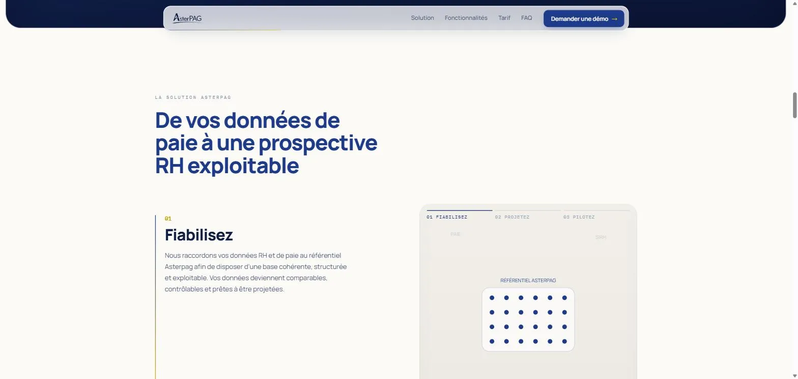 Site · page d'accueil