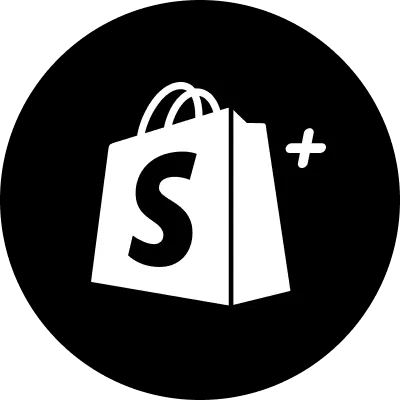 Shopify alışveriş çantası simgesi ve yanında artı işareti.