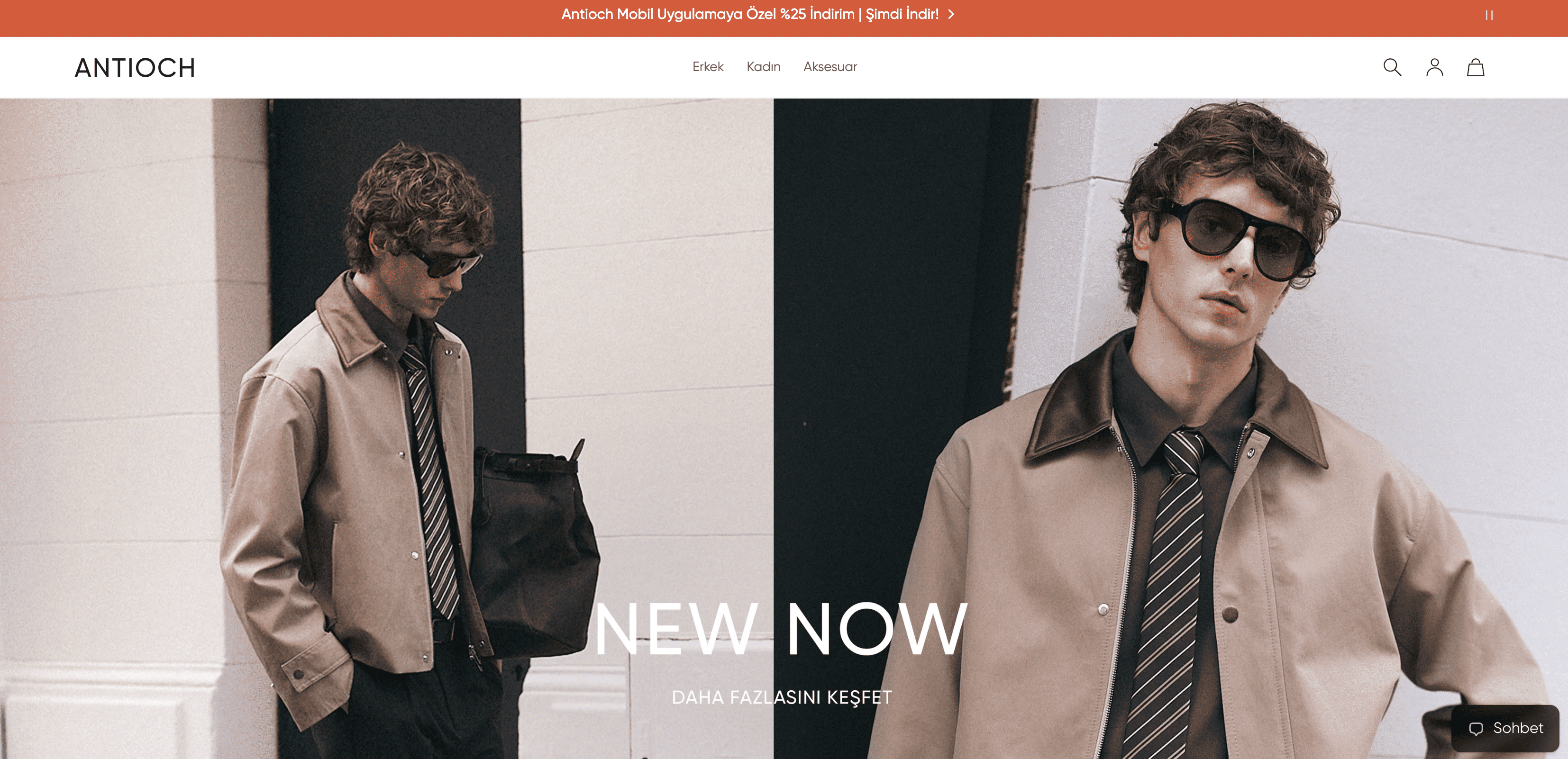 Antioch Shopify store homepage