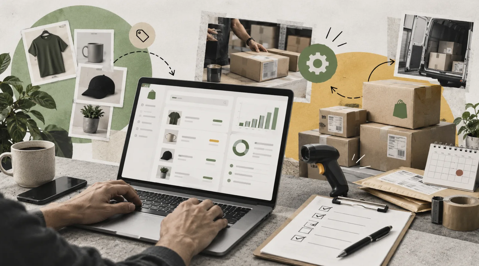 Danışmanlık kapsamında sipariş, stok, ürün ve kargo işlemlerinin Shopify admin'deki akışı ve kullanılan operasyon araçları mağazanın hacmine göre düzenlenir