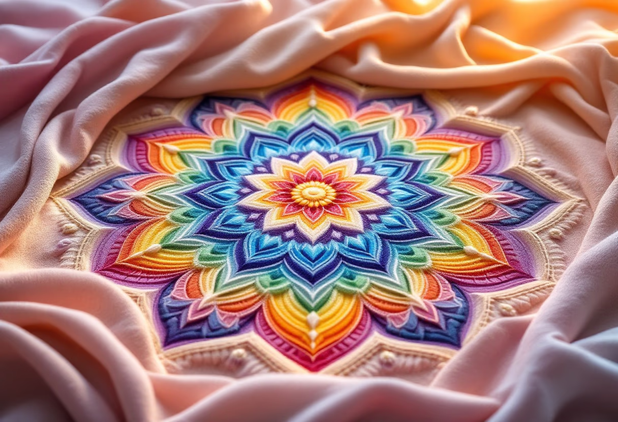 refined sand mandala in monastery