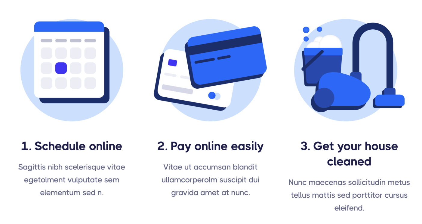 Icons And Graphics - Cleaning X Webflow Template