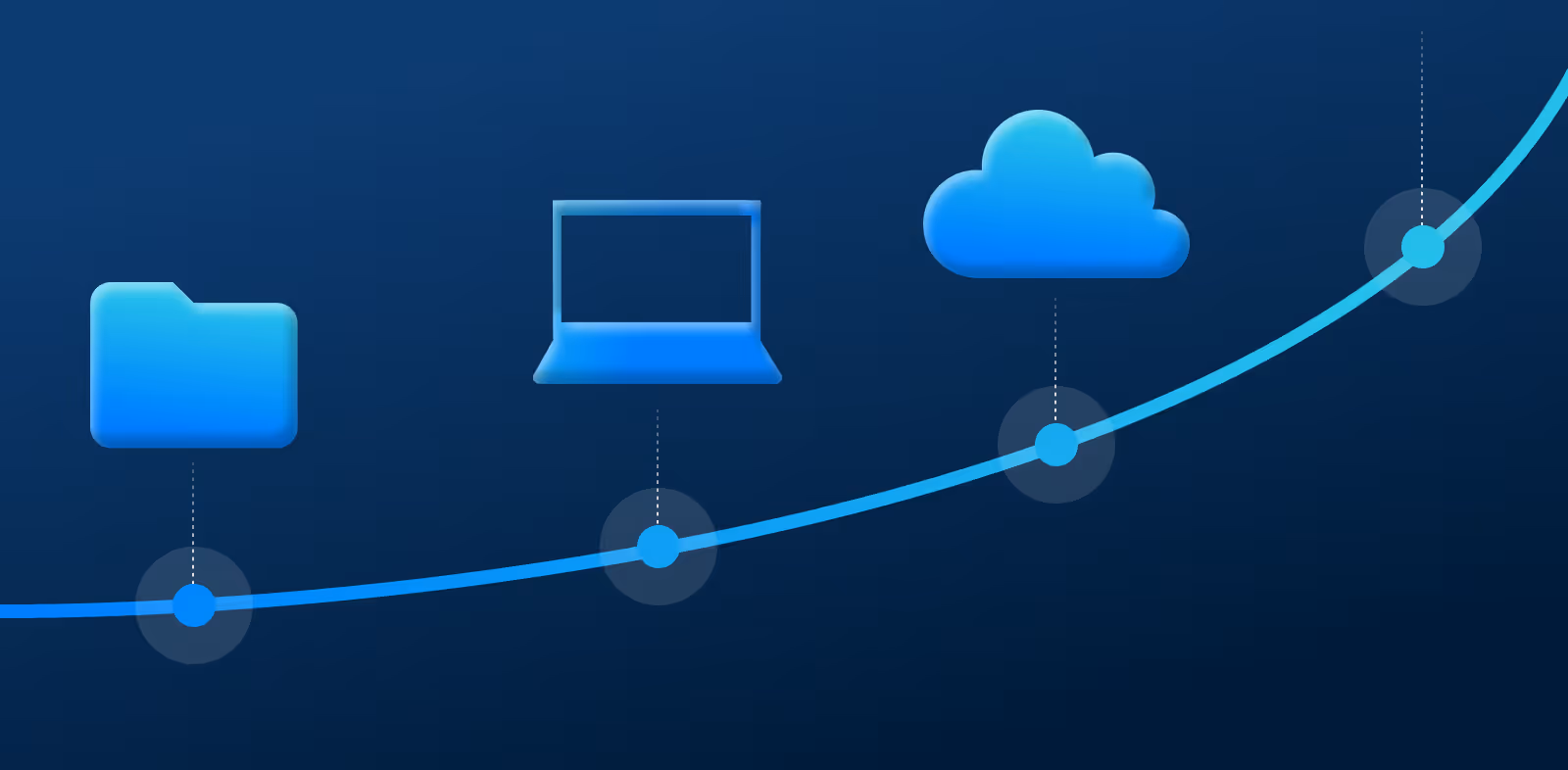 Illustration Showing the Evolution of Legal Technology From File Storage to Desktop Systems, Cloud Platforms, and Digital Transformation