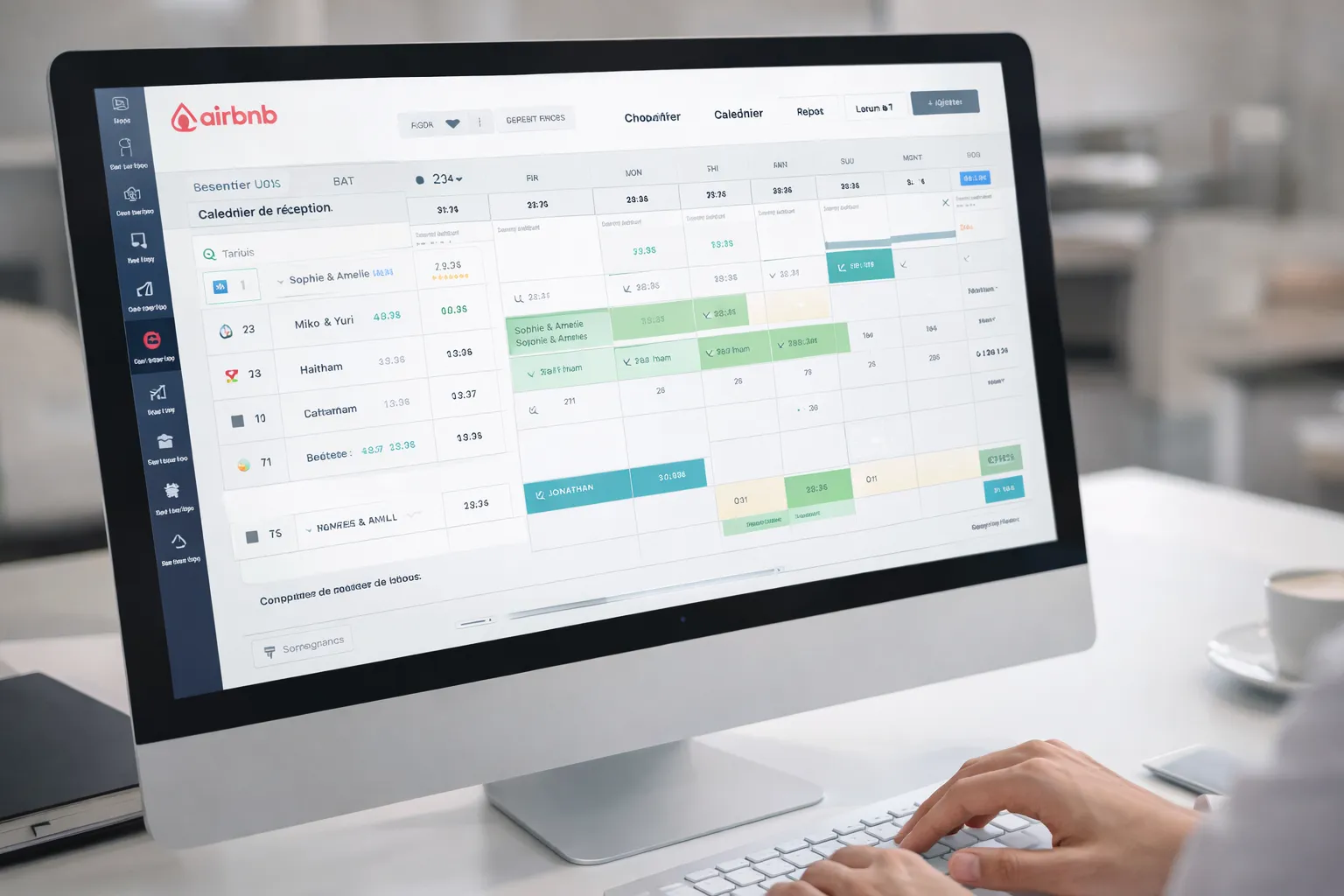 gestion reservations airbnb rabat calendrier location courte duree booking conciergerie