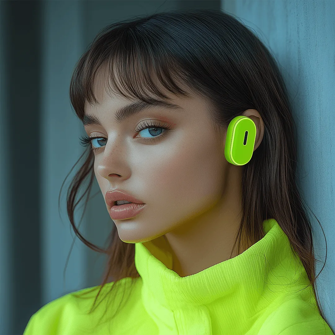 woman with earphones