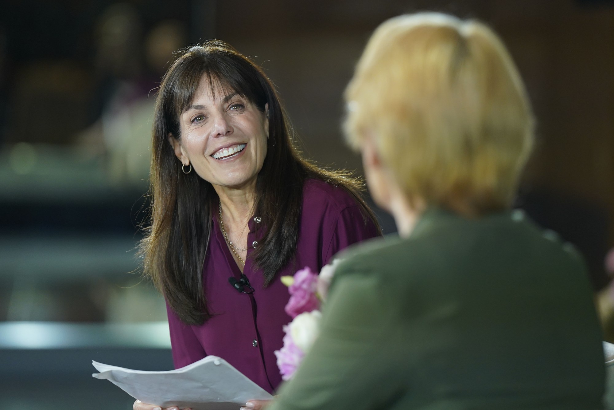 Jean Chatzky in conversation with Sen. Maggie Hassan on stage