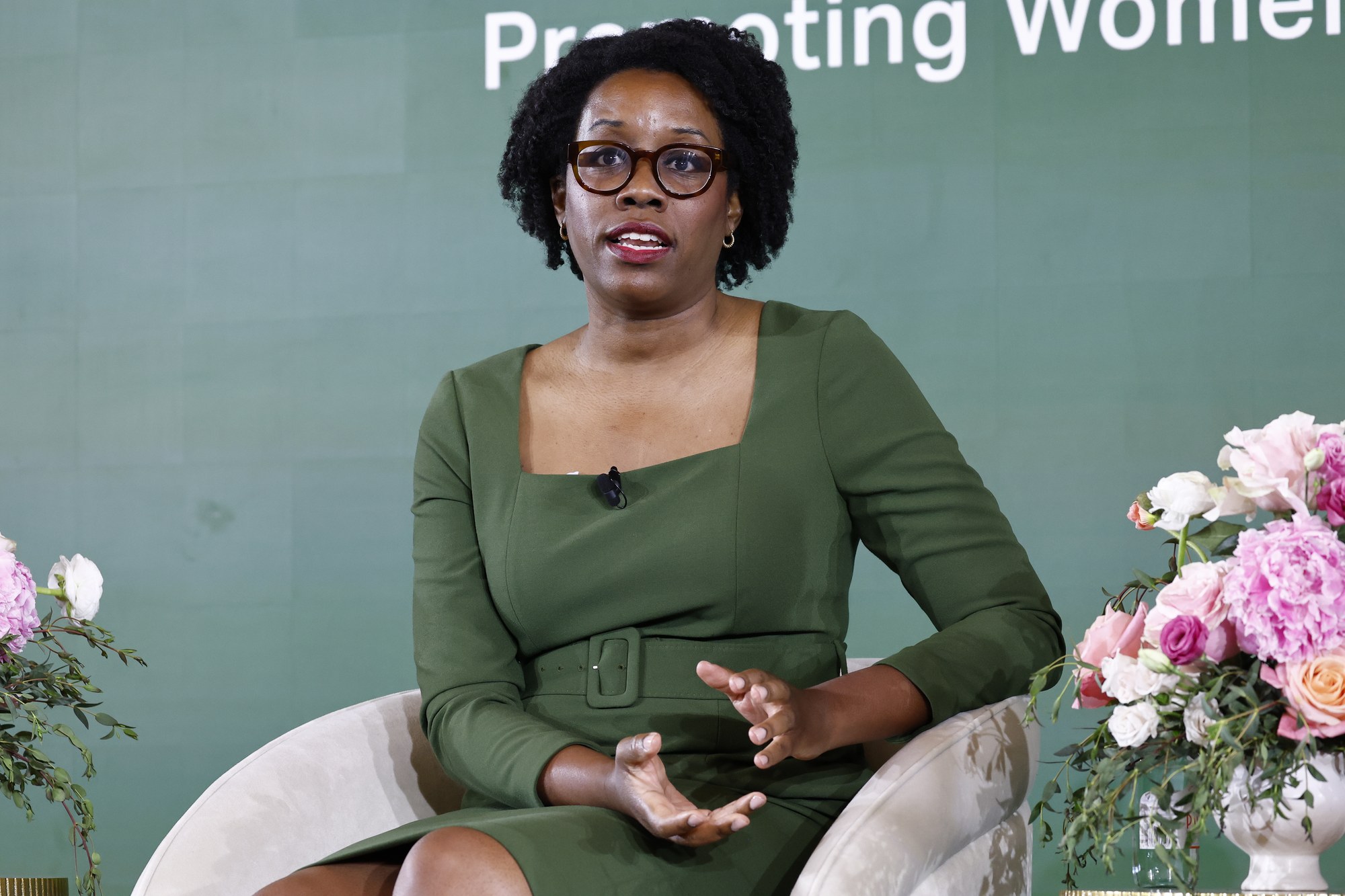 Representative Lauren Underwood speaking during the Summit conversation