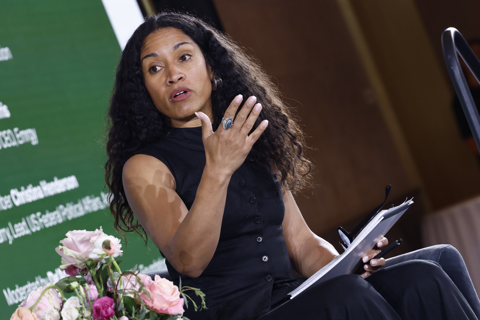 De’Ara Balenger speaking on stage at the Engage Summit