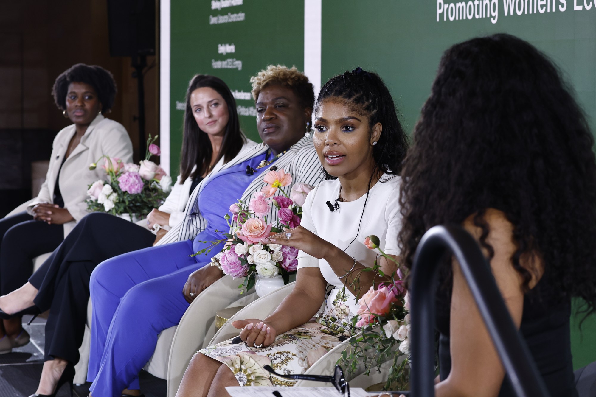 Olivia Igbokwe-Curry speaking during the small business panel at the Engage Summit