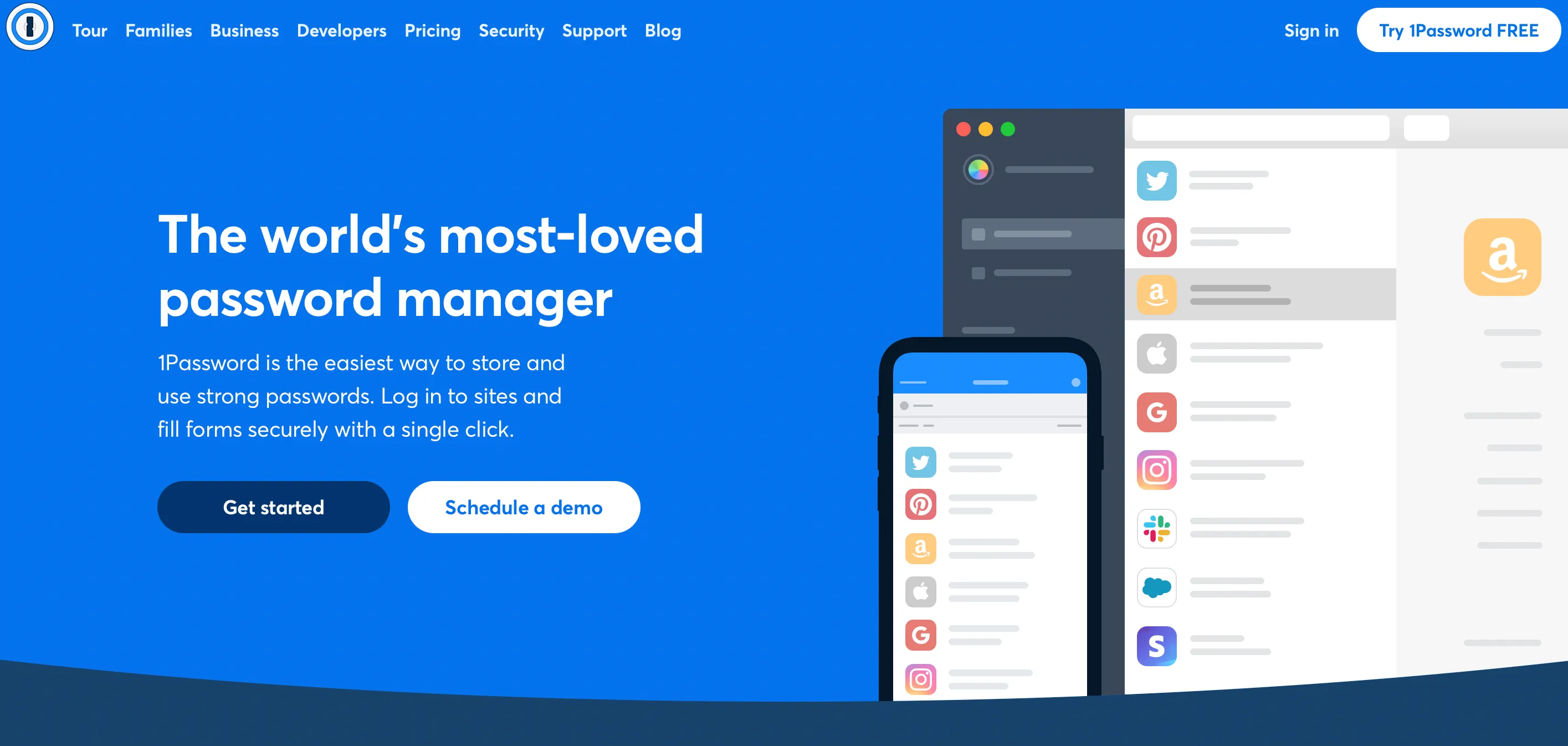 1Password homepage