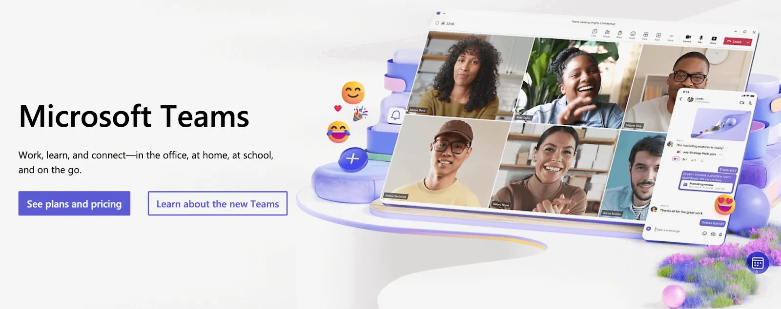 A screenshot of the Microsoft Teams website