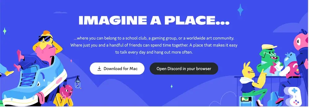 A screenshot of the Discord website