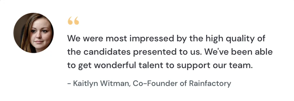 Testimonial from our client, Kaitlynn Witman