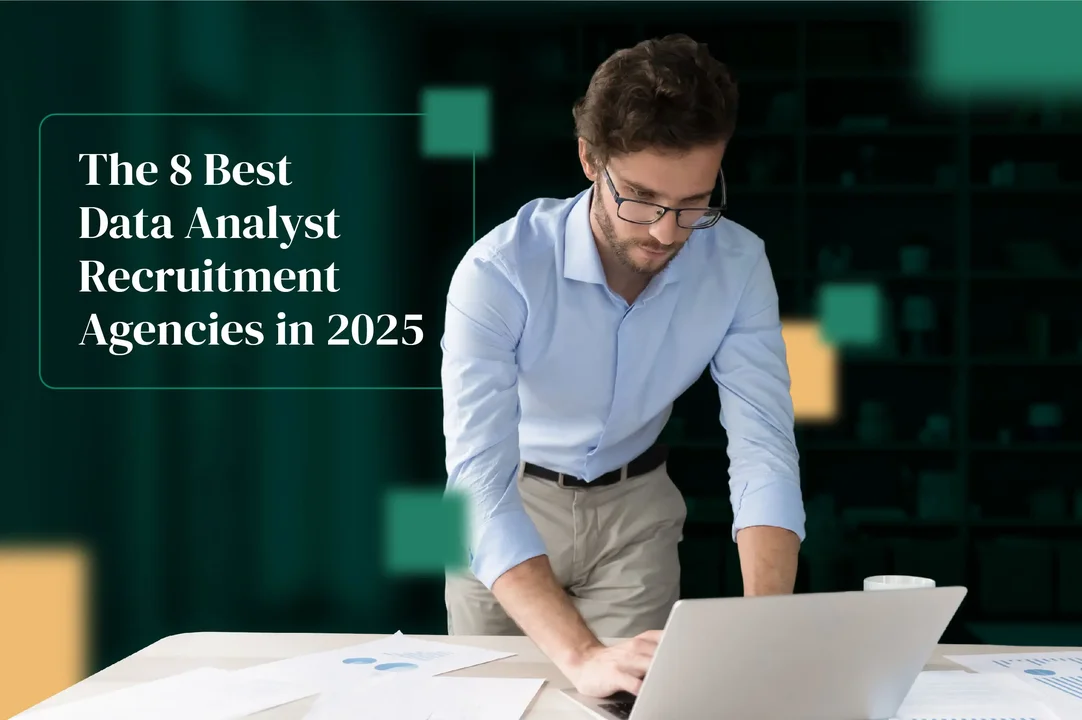 Professional data analyst working with analytics dashboard showcasing top recruitment agencies for skilled data professionals