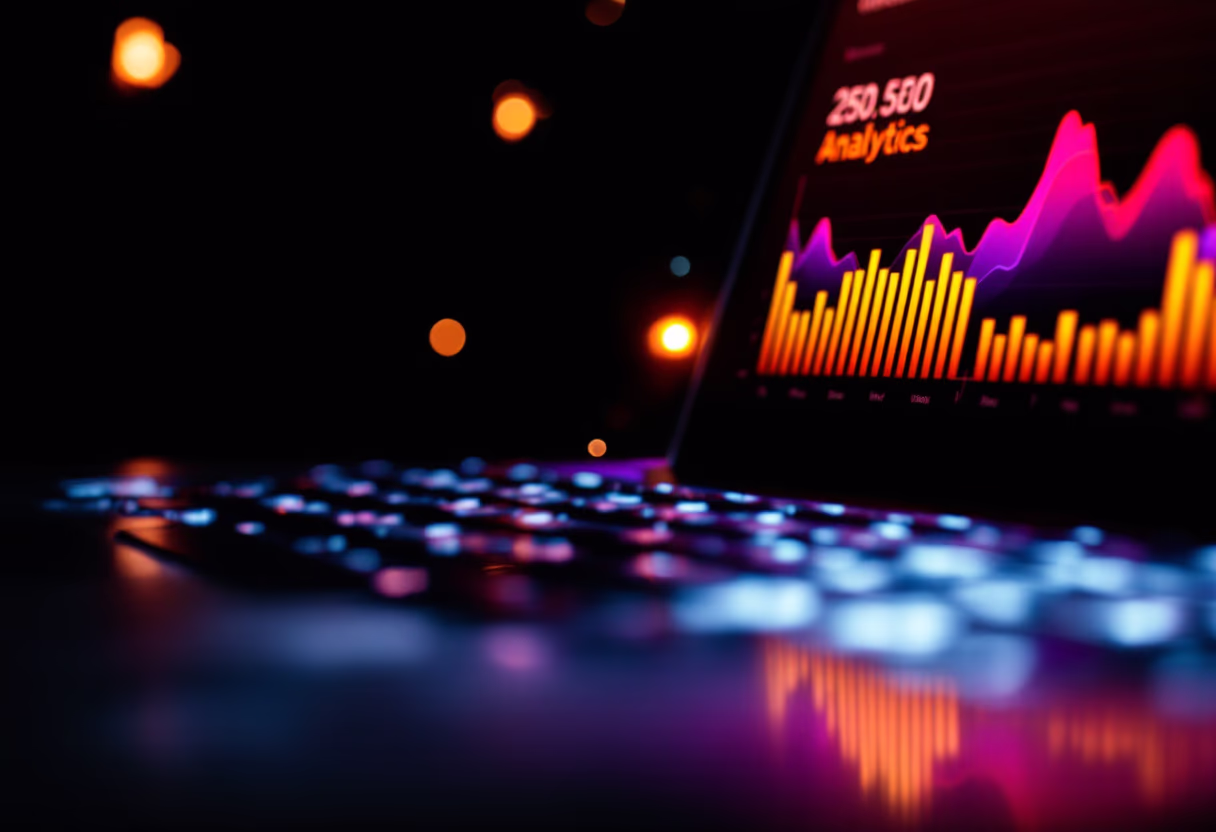 image of seo analytics on a laptop [interface]