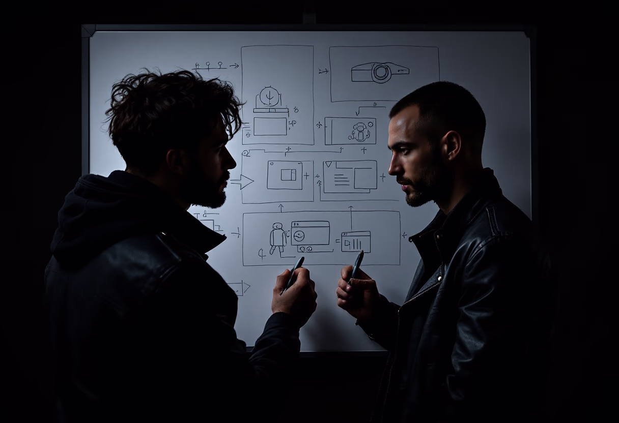 image of behind-the-scenes creation (for a game development company)