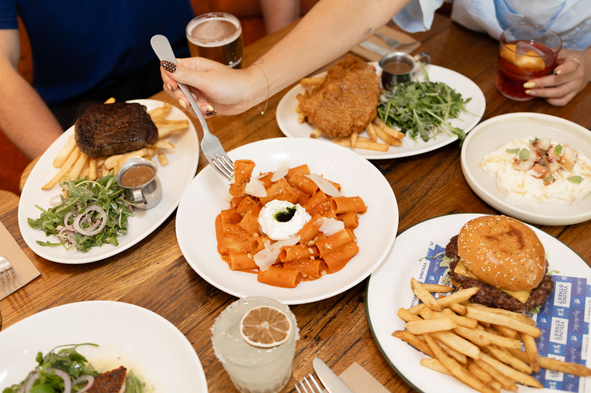 Seasonal pasta dish served at Young Street Hotel Carrington