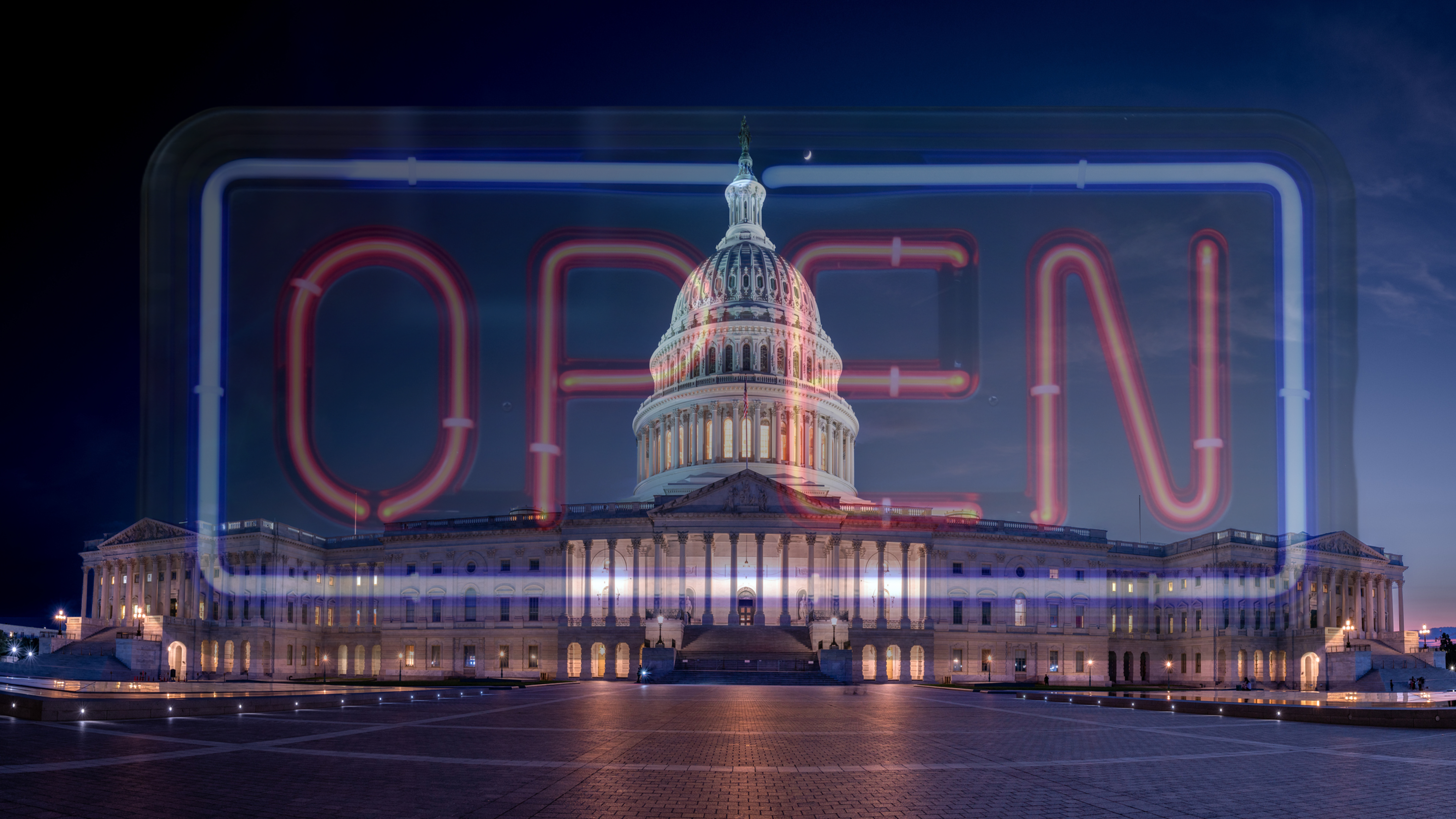 U.S. Capitol open for business. 