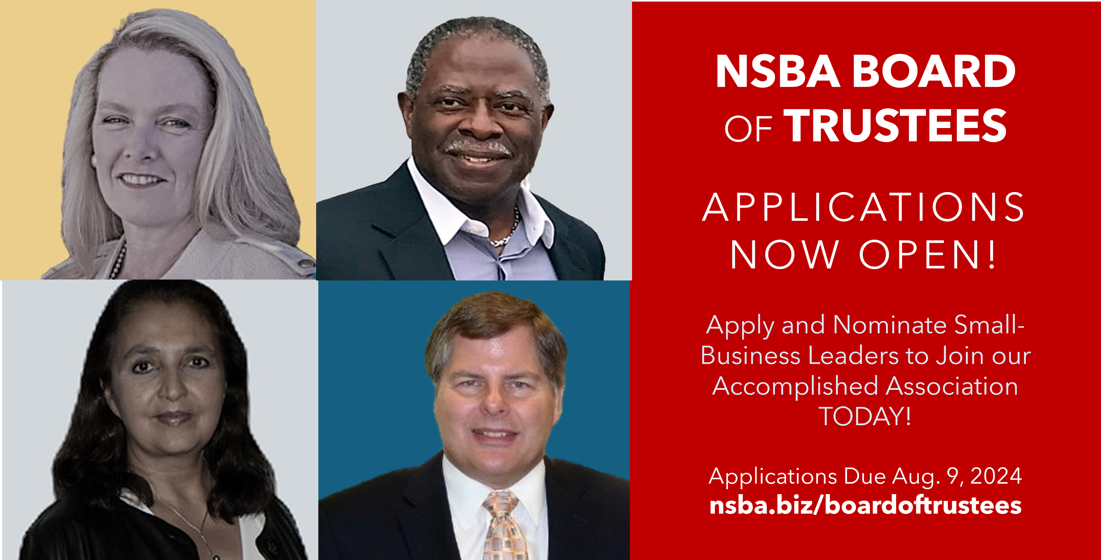 Applications for NSBA's next class of Trustees are due Aug. 9! 