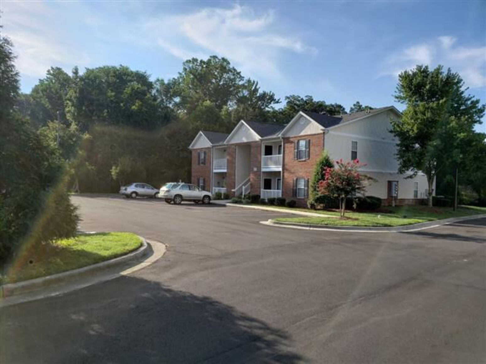 Exterior of the buildings and street