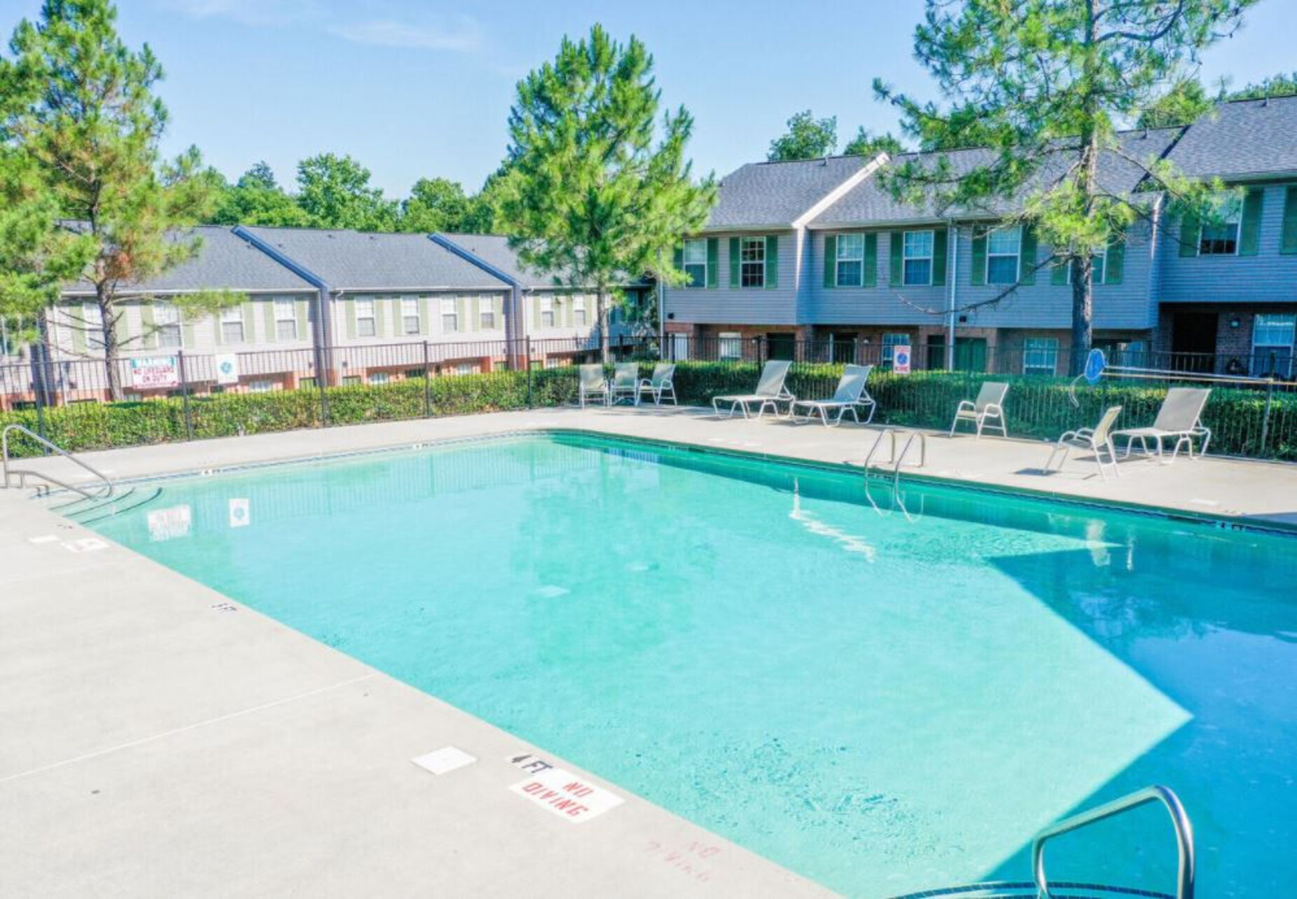 Swimming pool with view of exterior