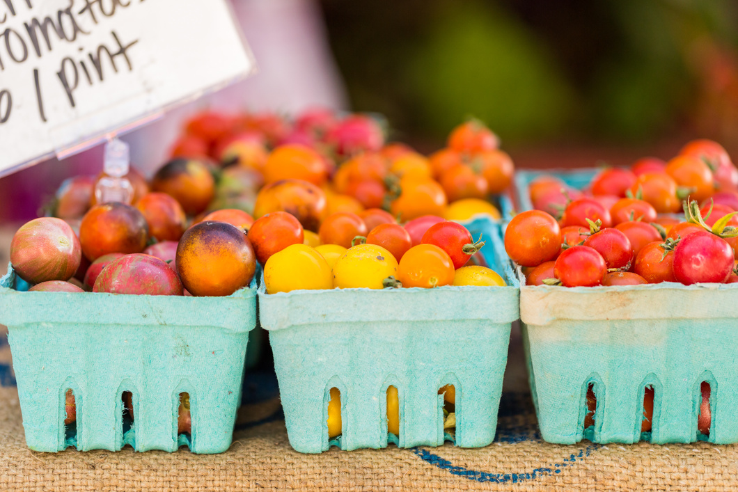 Fresh tomatoes at the Great Falls Farmers Market