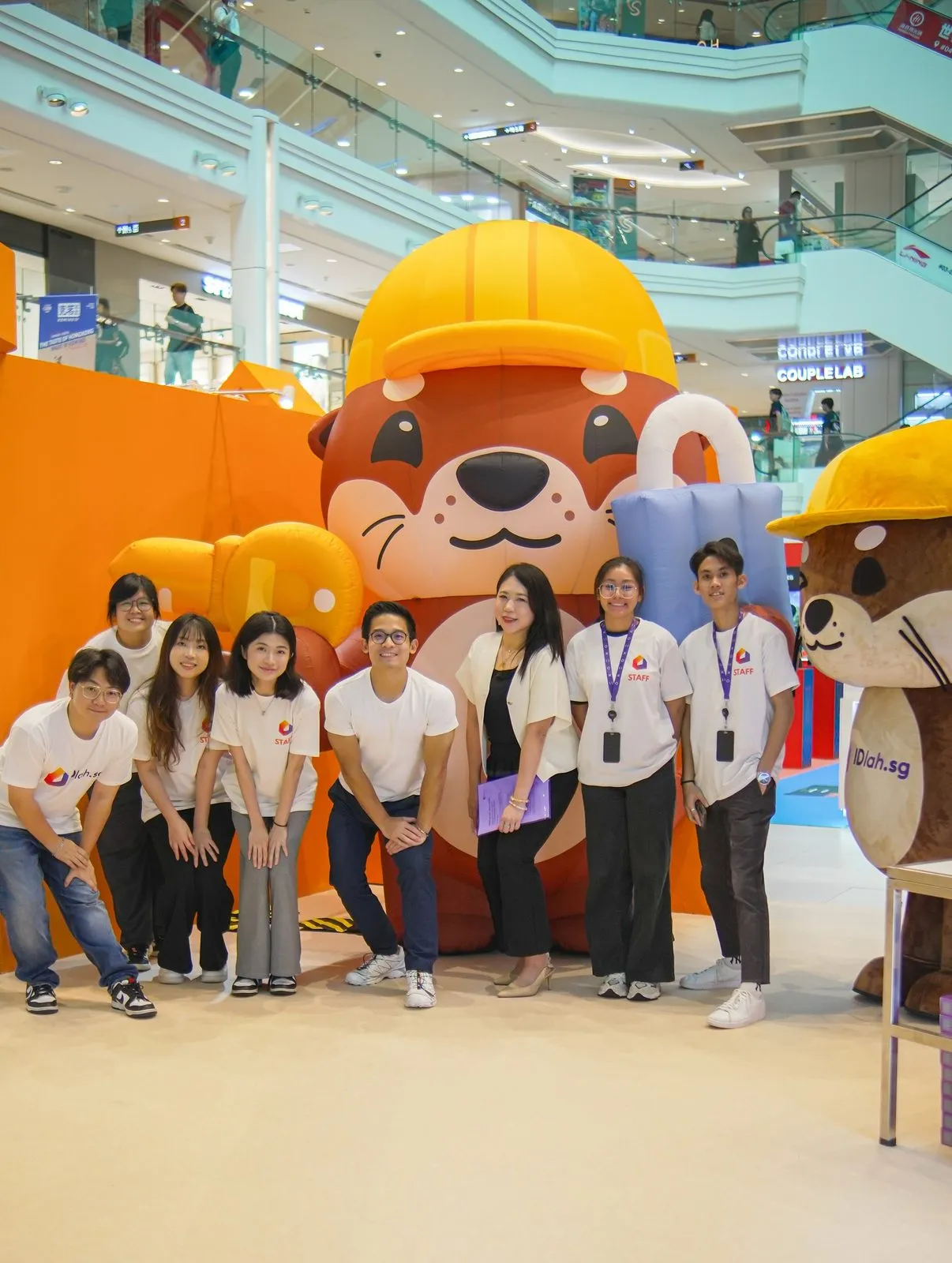 The IDLah team with our otter mascot