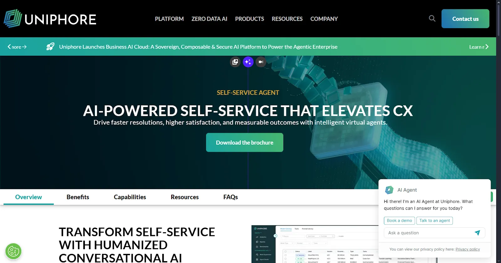 Uniphore Self-Service Agent