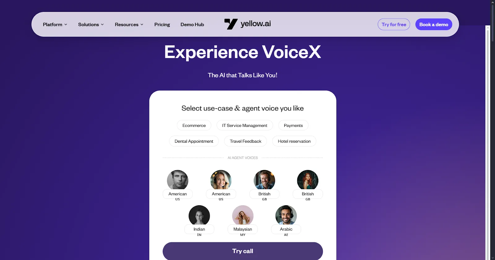 Yellow.ai VoiceX