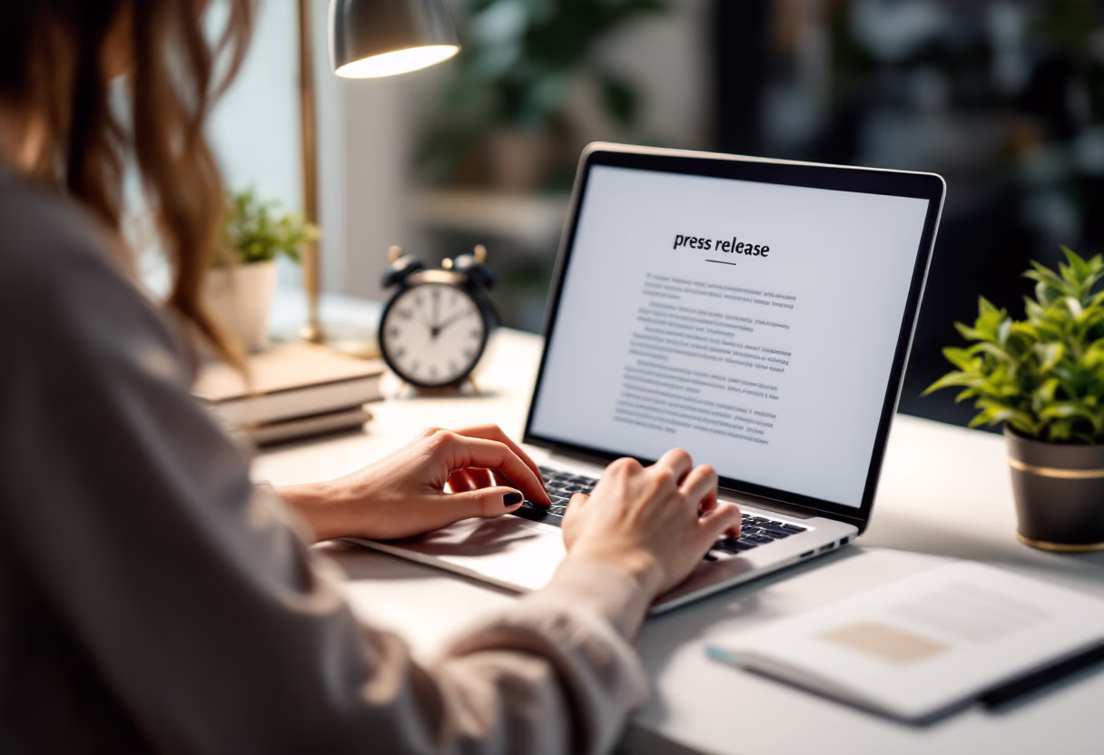image of press release writing