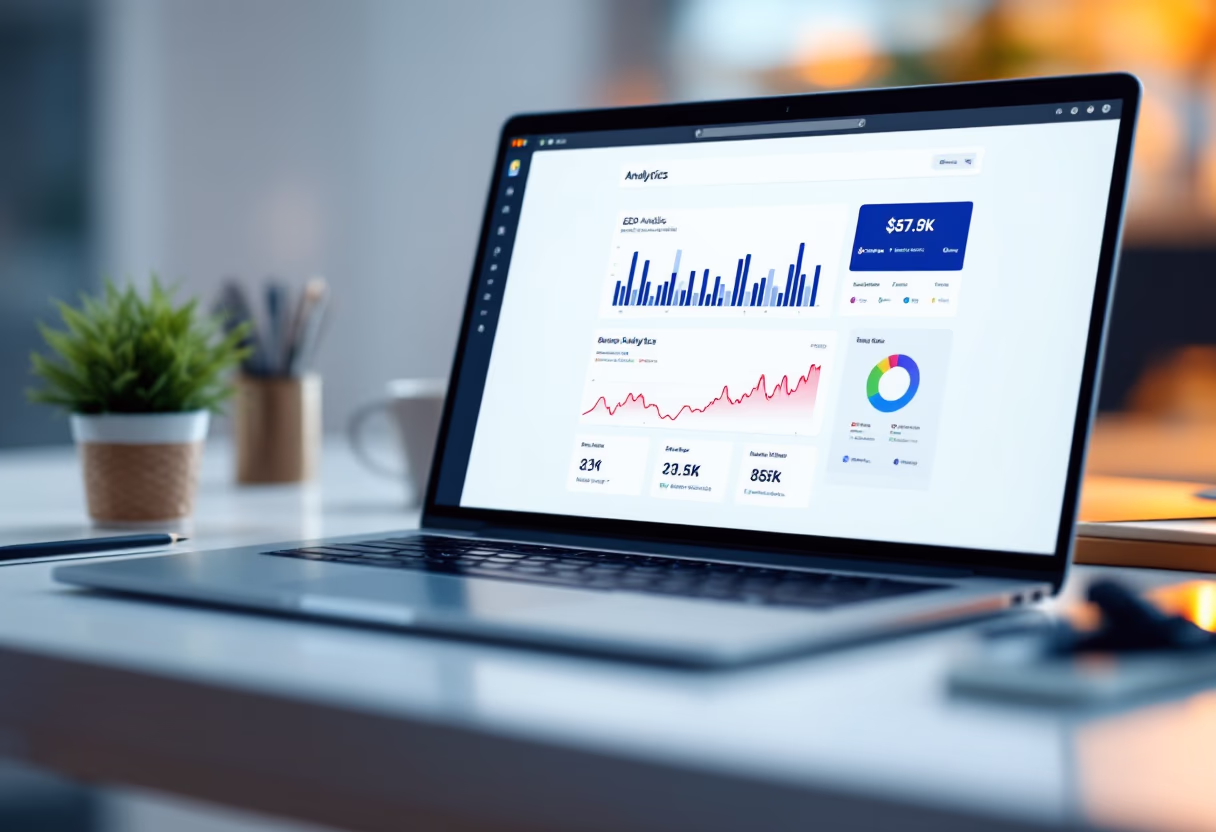 image of seo analytics on a laptop