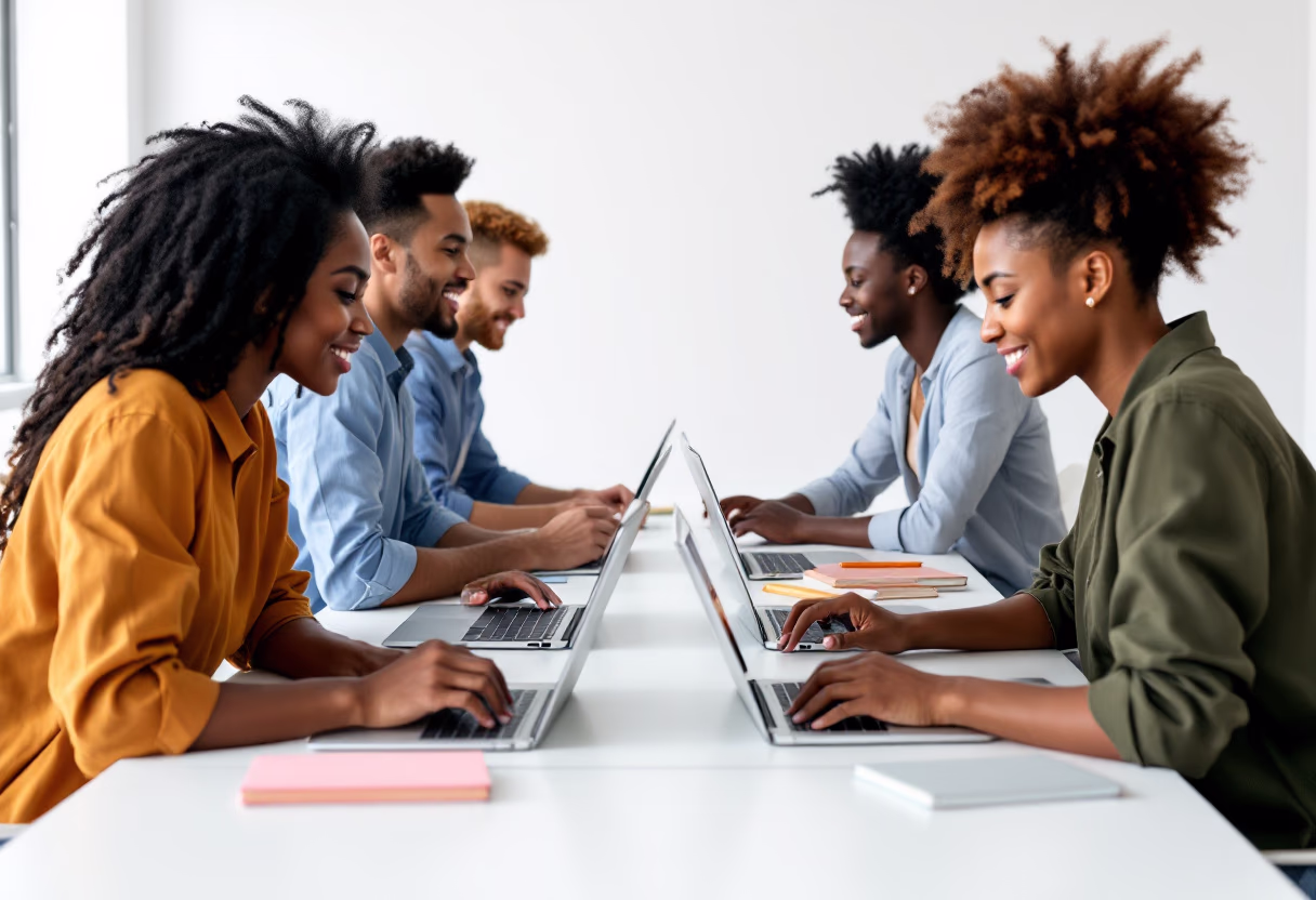 image of students engaging with the software (for a edtech)