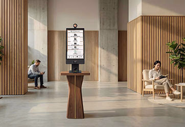 Napster station in a hotel lobby