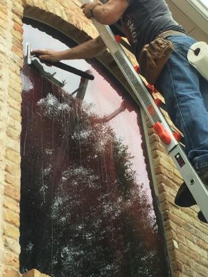 Home Window Tinting Exterior Film Application