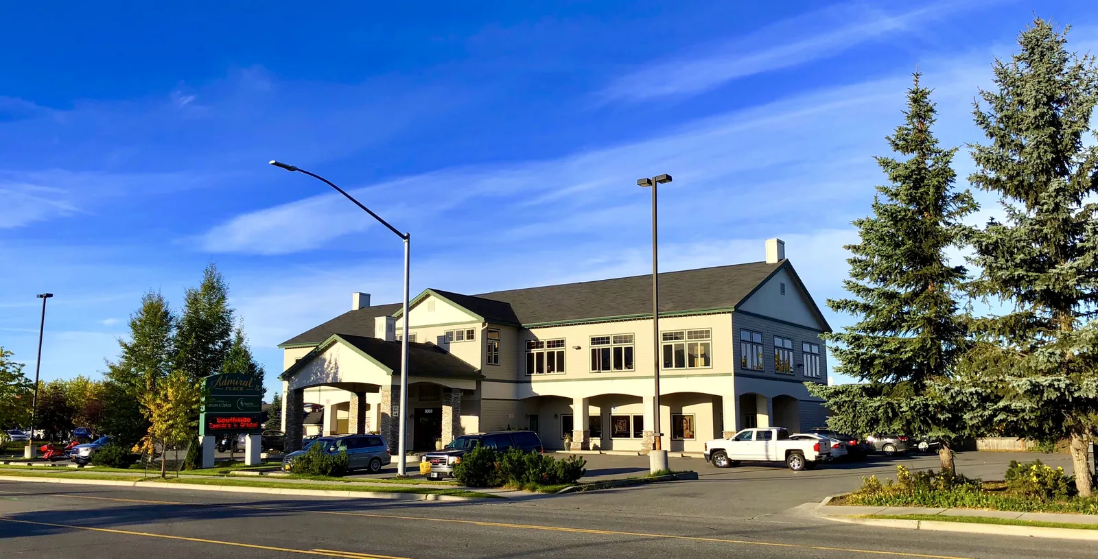 The Southside Eyecare & Optical building at 9350 Independence Drive in Anchorage