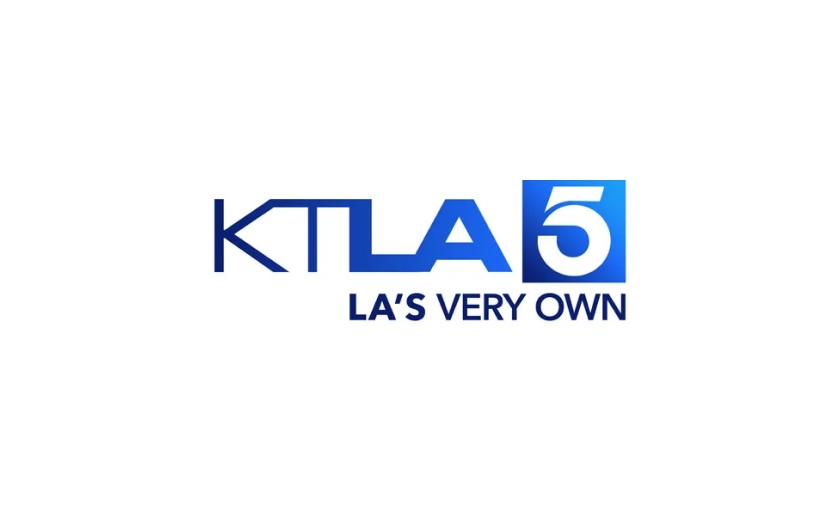 KTLA 5 logo with the tagline LA's Very Own in blue text on white background.