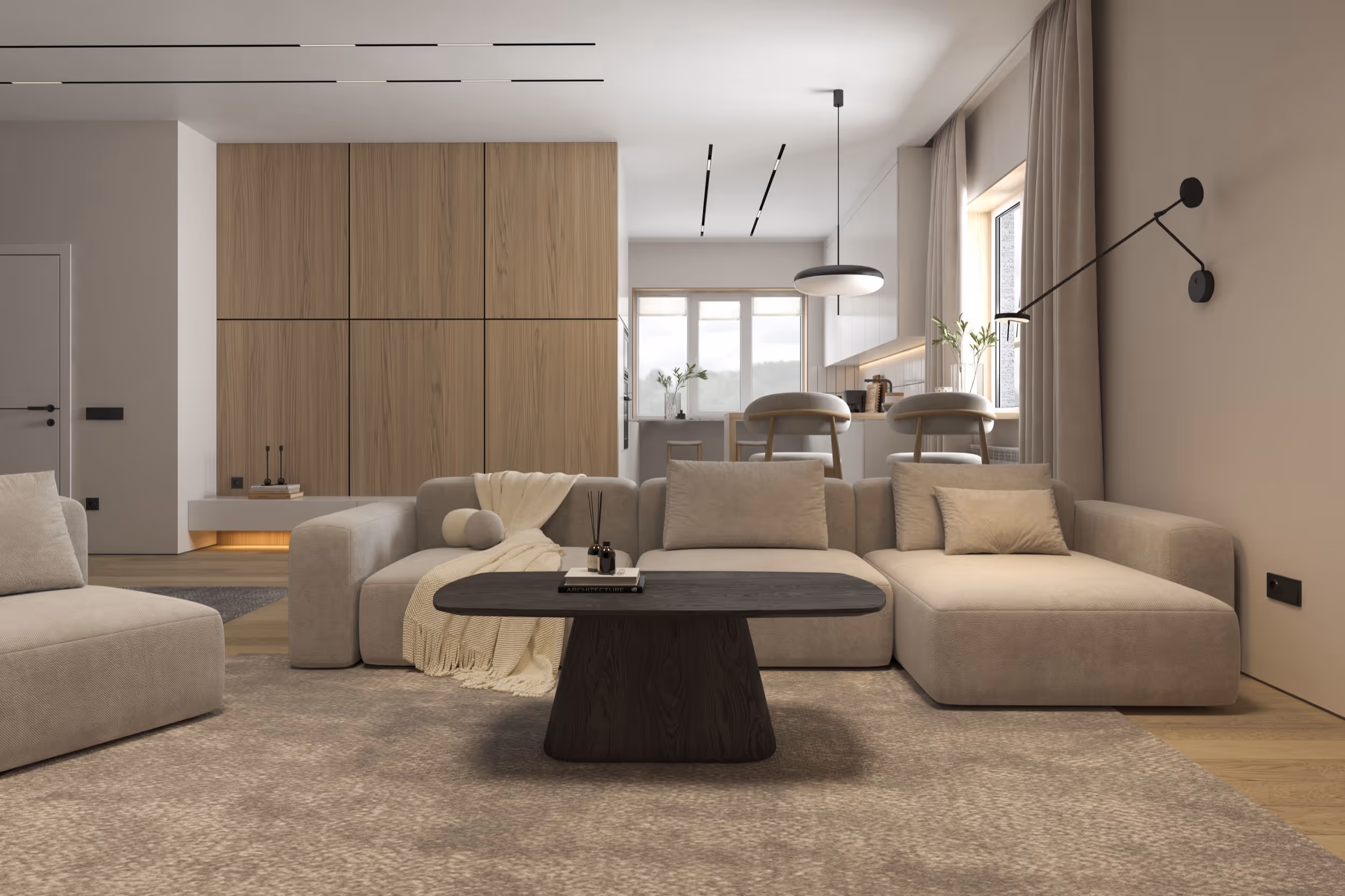 Dressing intégré chambre, rangements sur mesure élégants