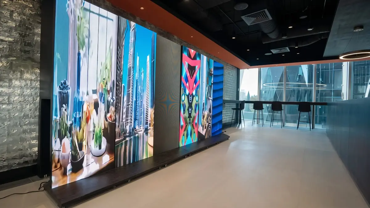LED wall content at the PwC Middle East Immersive Experience Center in Riyadh