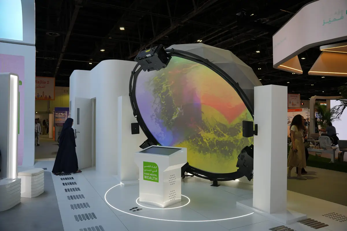 Sign-language dome installation at Accessibility Expo 2025, Dubai