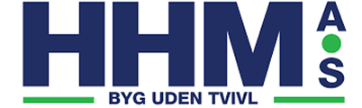 HHM logo with text 'BYG UDEN TVIVL' beneath and letters 'A', 'O', 'S' arranged vertically on the right side.