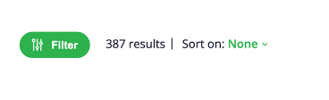 Filter: results and how to sort