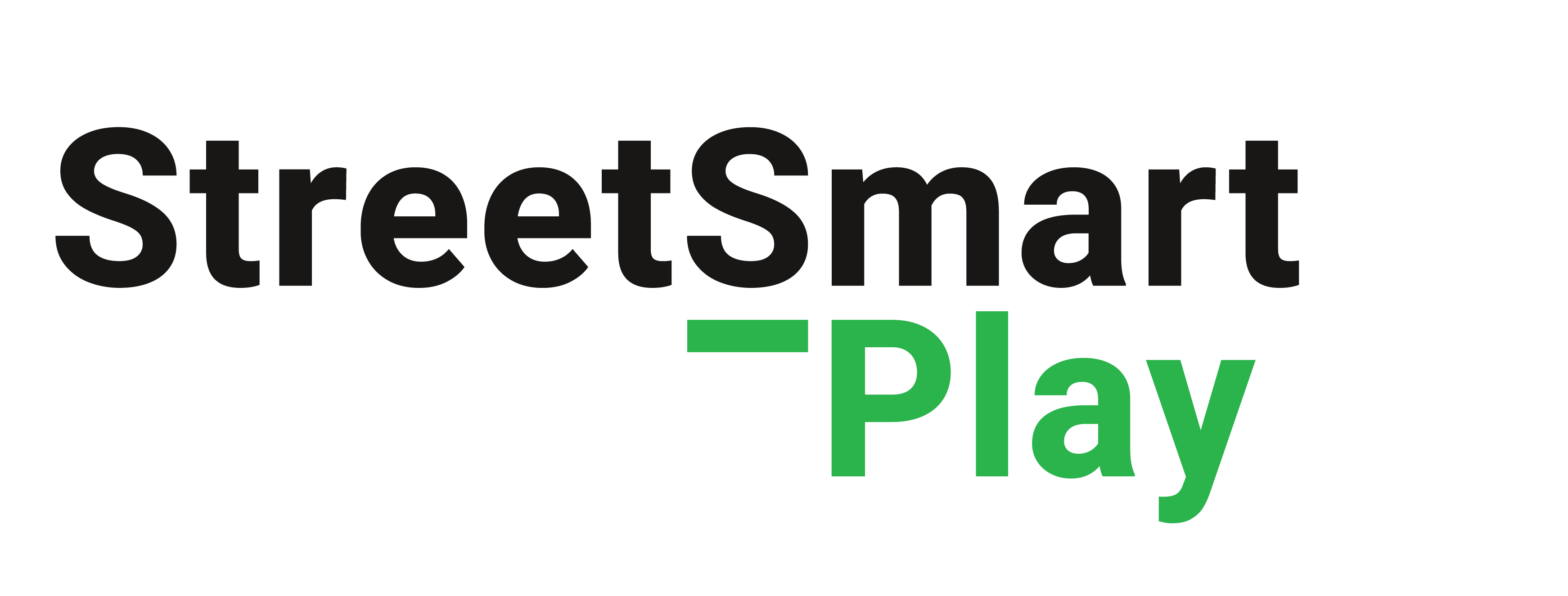 StreetSmart Play logo with StreetSmart in black and Play in green text.