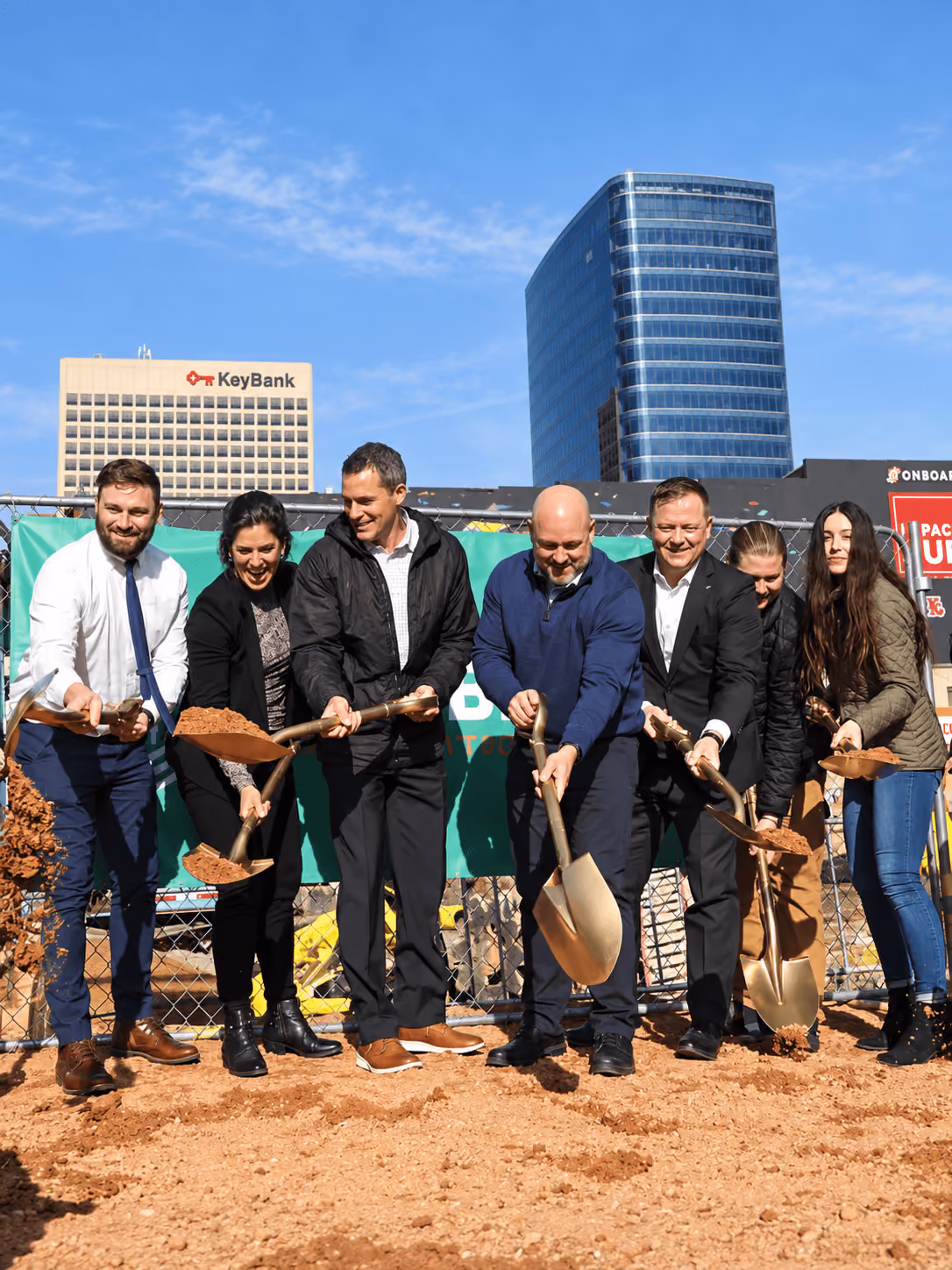 Groundbreaking ceremony at a KIC development