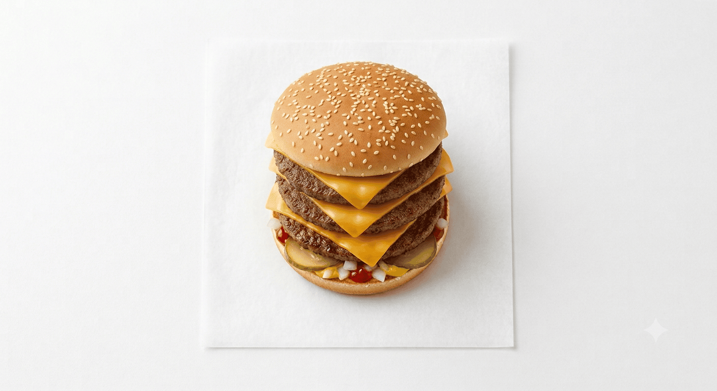 McDonald's Triple Cheeseburger — calories, saturated fat and salt nutrition breakdown