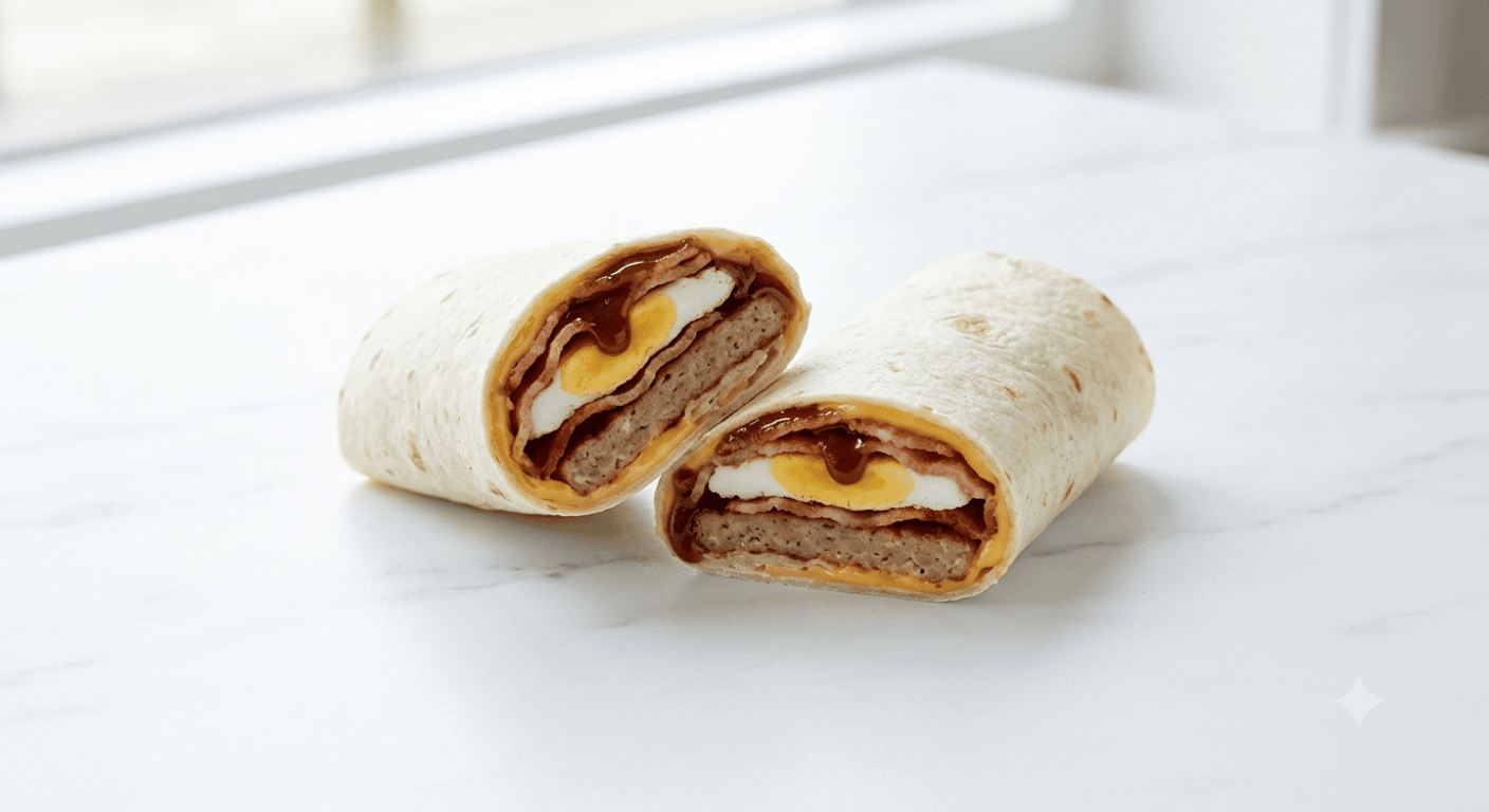 McDonald's Breakfast Wrap with Brown Sauce — calories, saturated fat and salt nutrition breakdown