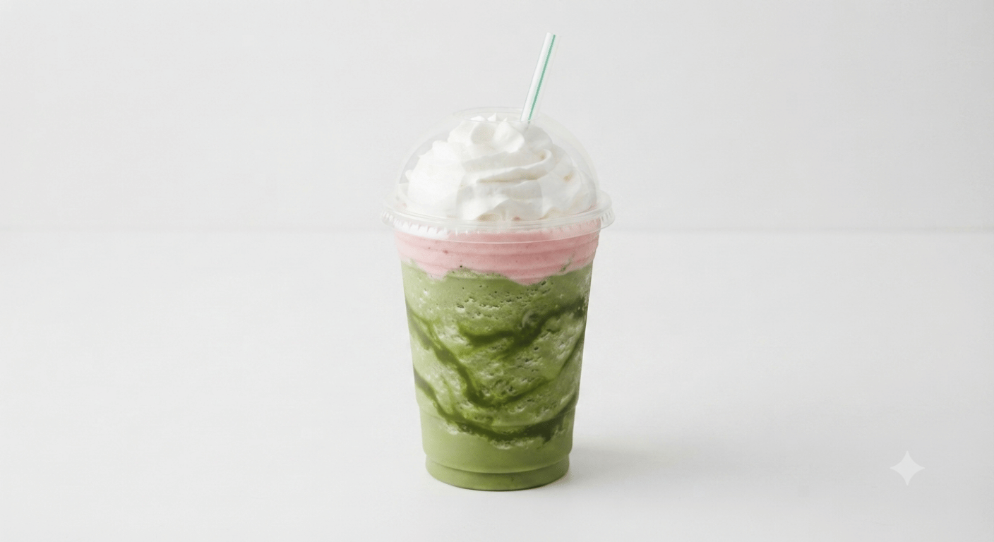 Starbucks Strawberry Matcha Cloud Frappuccino — calories and sugar breakdown by size