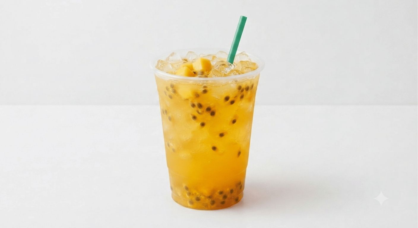Starbucks Mango Passionfruit Refresher — calories and sugar breakdown by size