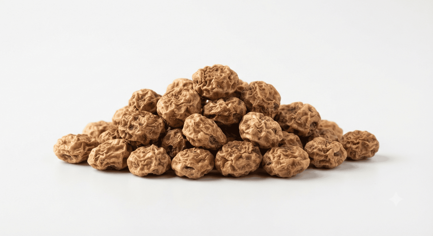 Tiger nuts nutrition — calories, fibre and vitamins per 30g handful