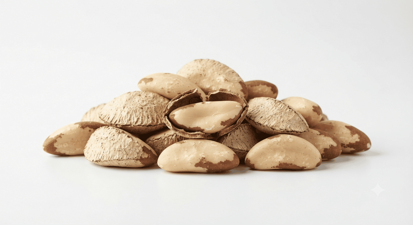 Brazil nuts nutrition — calories, selenium and healthy fats per 30g handful