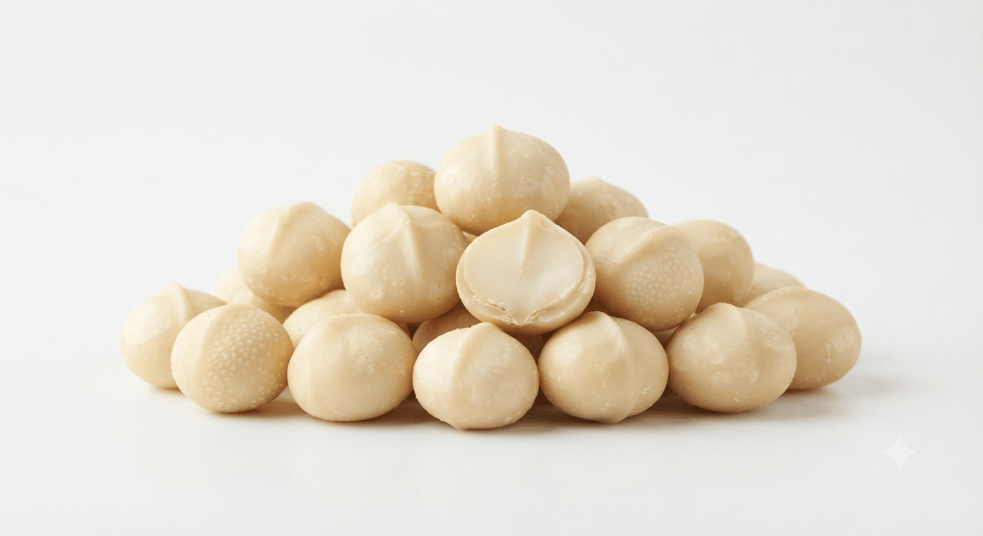 Macadamia nuts nutrition — calories, fat and vitamins per 30g handful